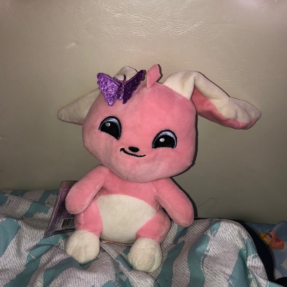 Pink cute butterfly bunny